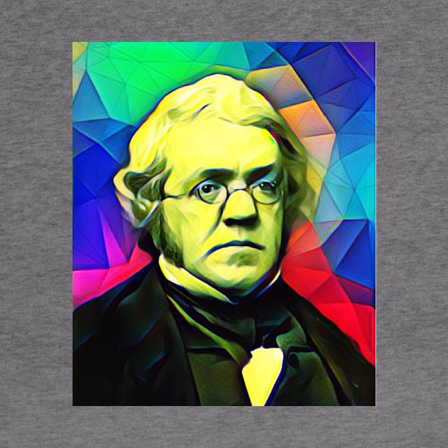 William Makepeace Thackeray Colourful Portrait | William Makepeace Thackeray Artwork 5 by JustLit